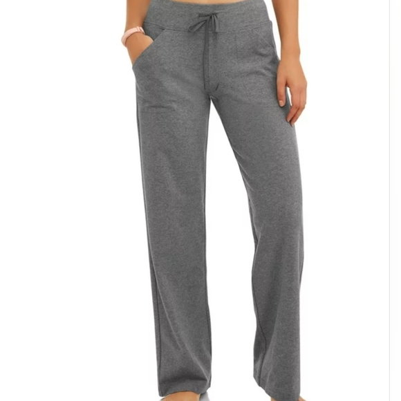 Athletic Works Pants - Athletic Works Relaxed Fit Yoga Pant Dri-More Core Gray Medium Petite New